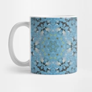 Digital Mandala Blue and Yellow Mug